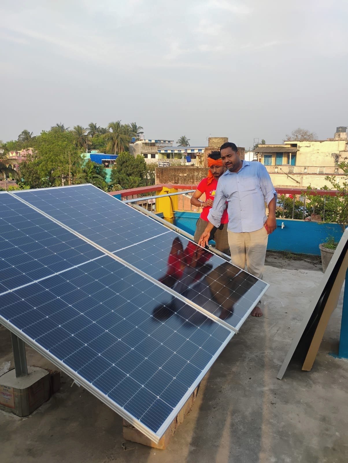 Solar technicians at work